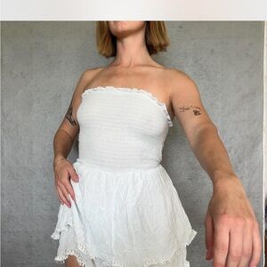 American Vintage Strapless Dress in Classic White